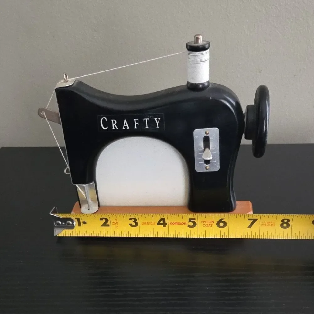 Crafty Black and White Sewing Machine Decor